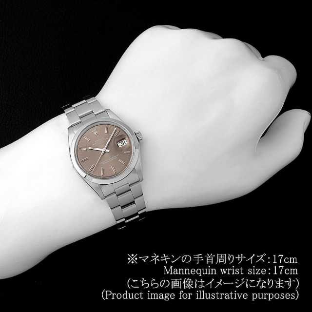 ロレックス オイスターパーペチュアル デイト 1500 グレー バー オールトリチウム 27番 アンティーク メンズ