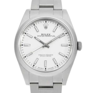ロレックス オイスターパーペチュアル 39 114300 ホワイト バー ランダム番 中古 メンズ