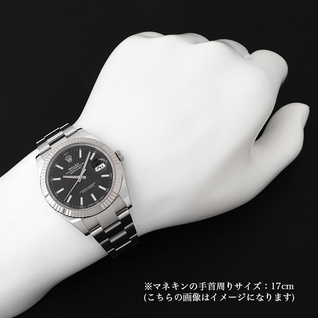 ロレックス デイトジャスト41 126334 ブラック/バー/3列/オイスターブレス 新品 メンズ