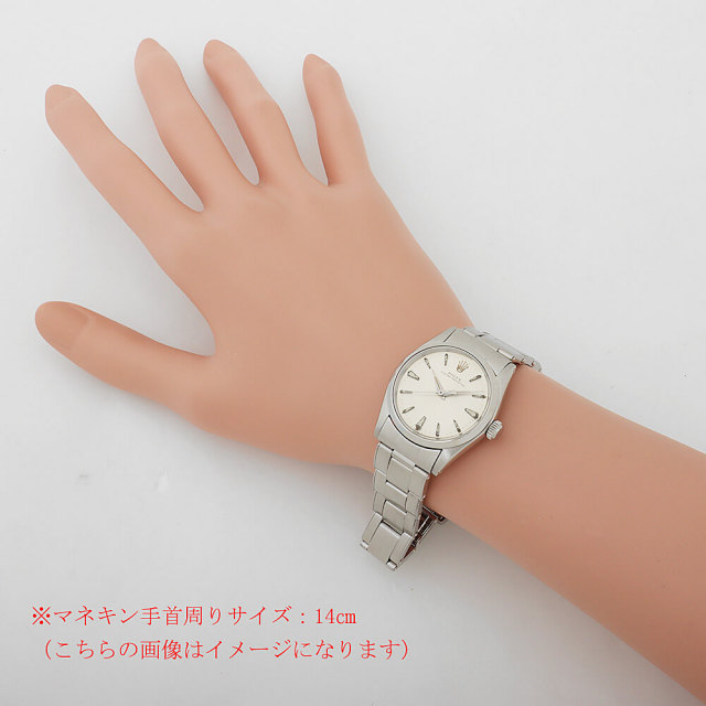 ロレックス オイスターパーペチュアル 6548 シルバー バー リベットブレス 10番 アンティーク ボーイズ(ユニセックス)