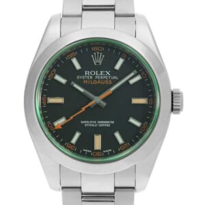 ロレックス ミルガウス グリーンガラス 116400GV ブラック ランダム番 中古 メンズ
