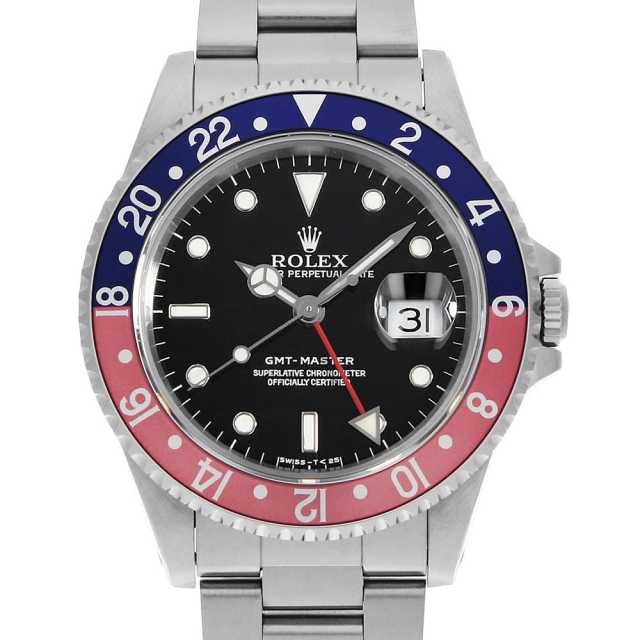 ロレックス GMTマスター 赤青ベゼル 16700 ブラック オールトリチウム シングルバックル S番 中古 メンズ