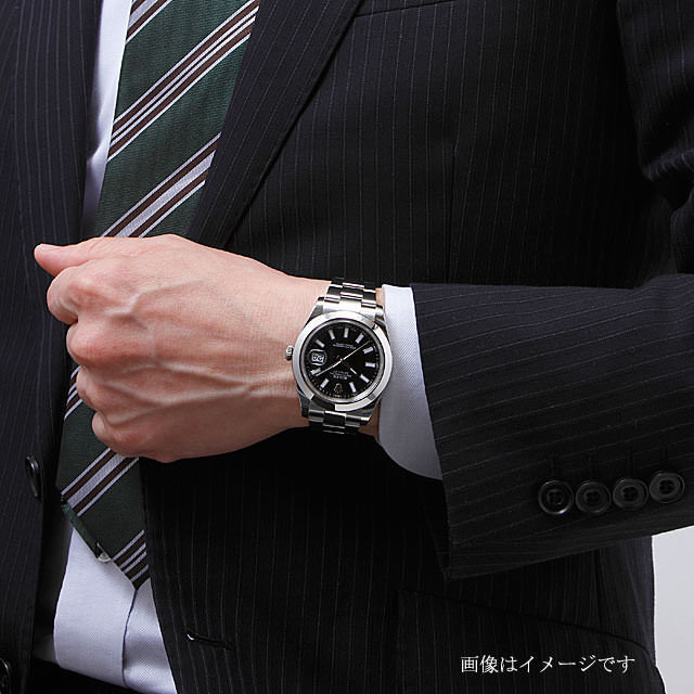 ロレックス デイトジャストII 116300 ブラック バー ランダム番 中古 メンズ