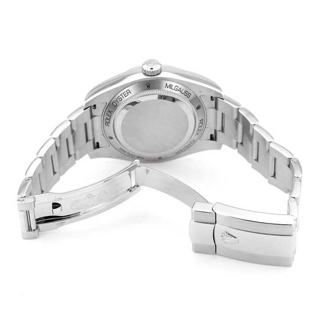 ロレックス ミルガウス グリーンガラス 116400GV ブラック ランダム番 中古 メンズ