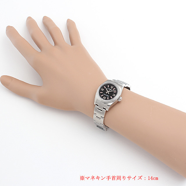 ロレックス オイスターパーペチュアル 176200 ブラック/369ピンクバー 新品 レディース