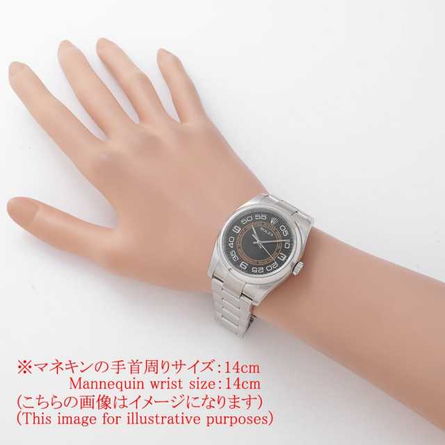 ロレックス オイスターパーペチュアル 116000 ブラック コンセントリック アラビア V番 中古 メンズ