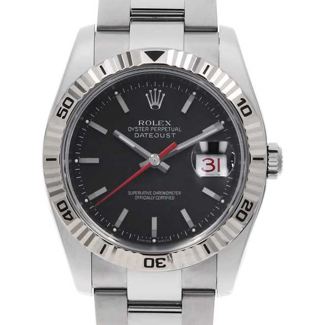 ロレックス ターノグラフ 116264 ブラック 3列 オイスターブレス D番 中古 メンズ