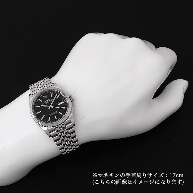 ロレックス デイトジャスト36 126234 ブラック/バー/5列/ジュビリーブレス 新品 メンズ