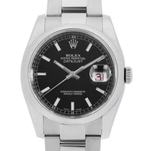 ロレックス デイトジャスト 116200 ブラック バー V番 中古 メンズ