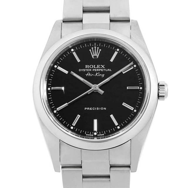 ロレックス エアキング 14000M ブラック バー D番 中古 メンズ