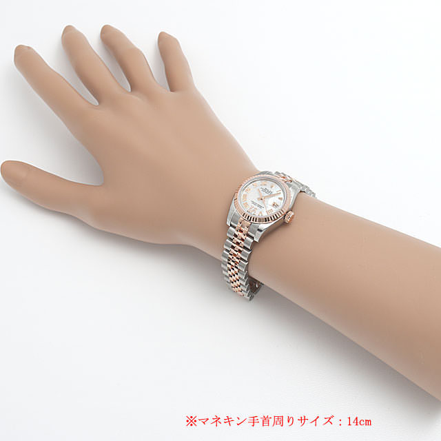 ロレックス デイトジャスト VIダイヤ 179171NR ホワイトシェル/ローマ 新品 レディース