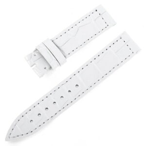 RASINオリジナル フランクミュラー ロングアイランド 尾錠用 クロコダイル 裏ラバー 半艶 白/ホワイト 16mm-16mm FMLIAB1616 WEB限定品