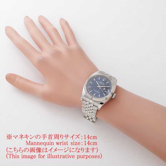 ロレックス デイトジャスト 116234 ブルー バー 5列 ジュビリーブレス M番 中古 メンズ