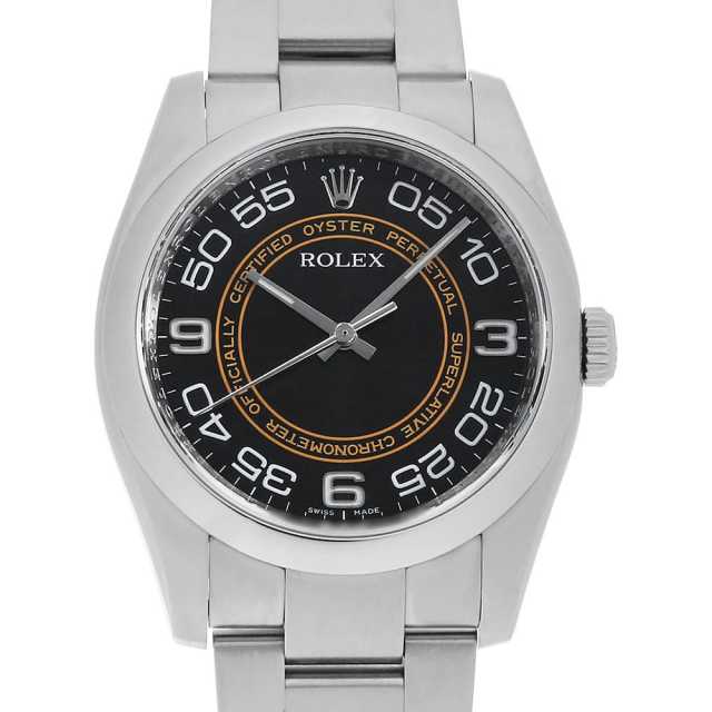 ロレックス オイスターパーペチュアル 116000 ブラック コンセントリック アラビア V番 中古 メンズ