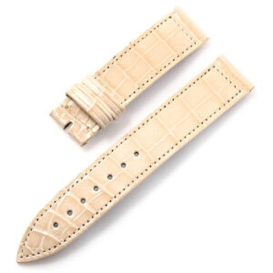 RASINオリジナル フランクミュラー ロングアイランド 尾錠用 クロコダイル 裏ラバー 艶有り ベージュ 16mm-16mm WEB限定品