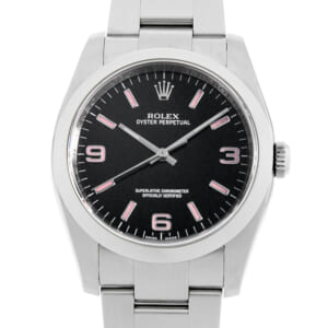 ロレックス オイスターパーペチュアル 116000 ブラック/ピンク369 中古 メンズ