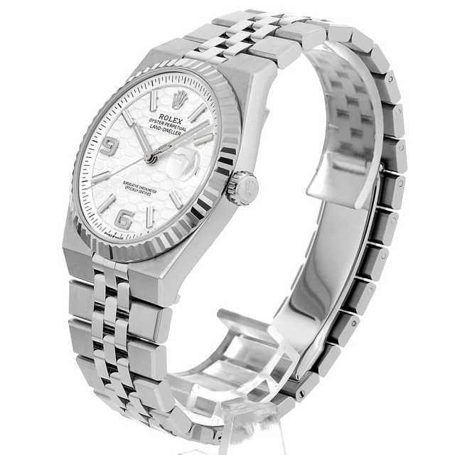ロレックス ランドドゥエラー 40 127334 ホワイト ハニカムモチーフ 69アラビア ランダム番 中古 メンズ 商品画像 2