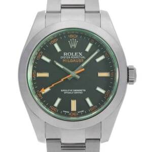 ロレックス ミルガウス グリーンガラス 116400GV ブラック ランダム番 中古 メンズ