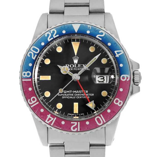 ロレックス GMTマスター 16750 ブラック シングルバックル オールトリチウム 62番 中古 メンズ