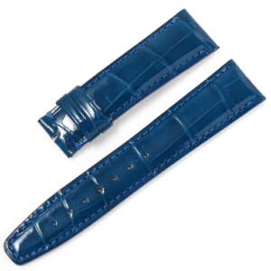 RASINオリジナル IWC ポルトギーゼ 尾錠用 クロコダイル 裏ラバー 艶有り 青/ブルー 20mm-18mm IWPGAB2018 WEB限定品