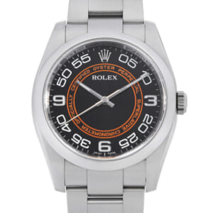 ロレックス オイスターパーペチュアル 116000 ブラック コンセントリック M番 中古 メンズ
