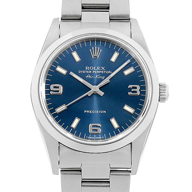 ロレックス エアキング 14000 ブルー/バー T番 中古 メンズ