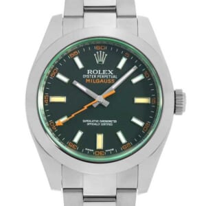 ロレックス ミルガウス グリーンガラス 116400GV ブラック ランダム番 中古 メンズ