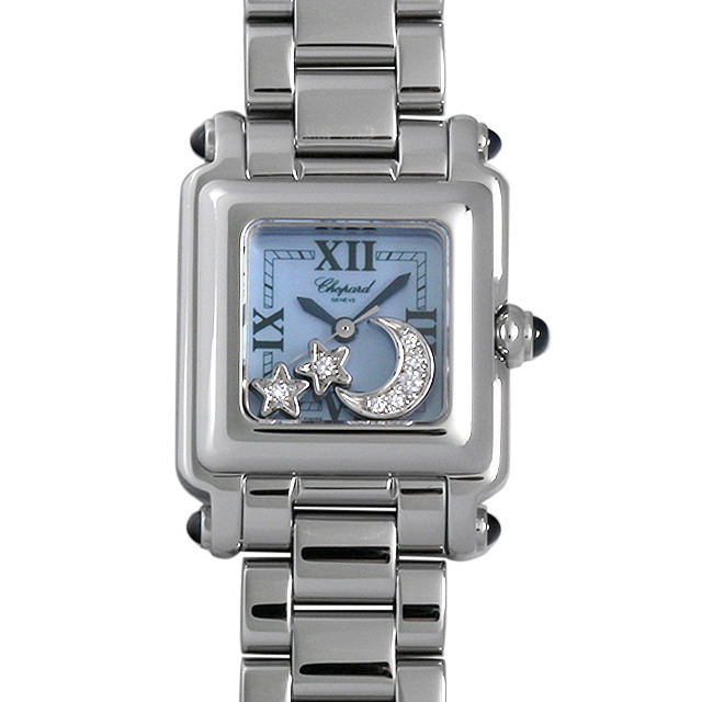 ショパール ハッピースポーツ スクエアミニ ムーンスターダイヤ 27/8893-23 中古 レディース