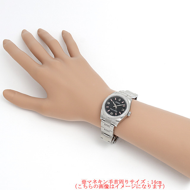 ロレックス オイスターパーペチュアル 177200 ブラック/ピンクバー369 新品 ボーイズ(ユニセックス)