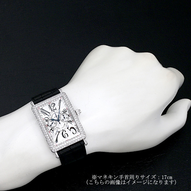 フランクミュラー ロングアイランド モノプッシャー クロノグラフ 1100MPD OG 中古 メンズ