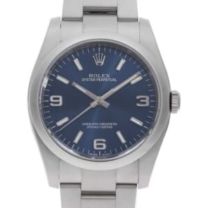 ロレックス オイスターパーペチュアル 116000 ブルー 369ホワイトバー ランダム番 中古 メンズ