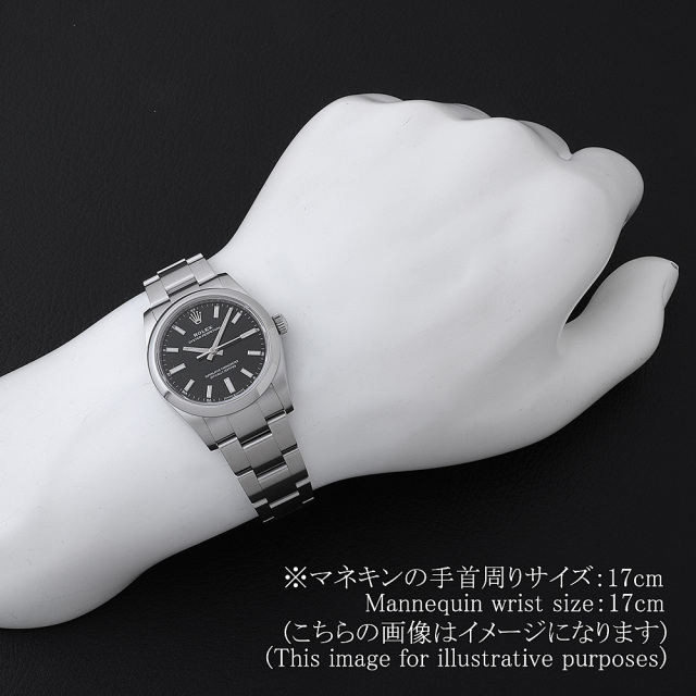 ロレックス オイスターパーペチュアル 124200 ブラック バー ランダム番 新品 メンズ