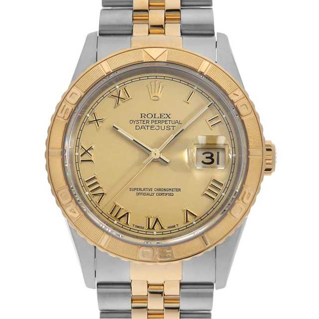 ロレックス デイトジャスト サンダーバード 16263 シャンパン ローマ 5列 ジュビリーブレス W番 中古 メンズ