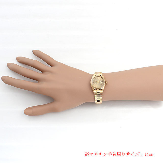 ロレックス オイスターパーペチュアル デイト 23番 6517 ブラウンゴールド ジャパンブレス アンティーク レディース