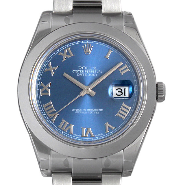 ロレックス デイトジャストII 116300 ブルー/ローマ 新品 メンズ