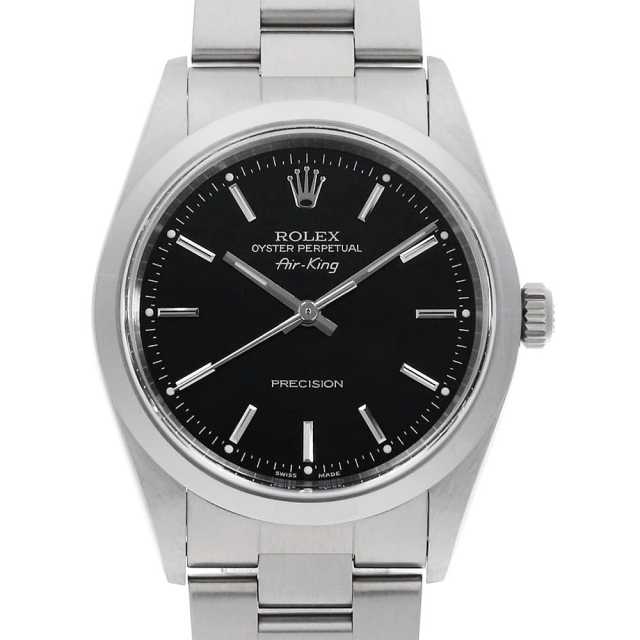 ロレックス エアキング 14000M ブラック バー K番 中古 メンズ