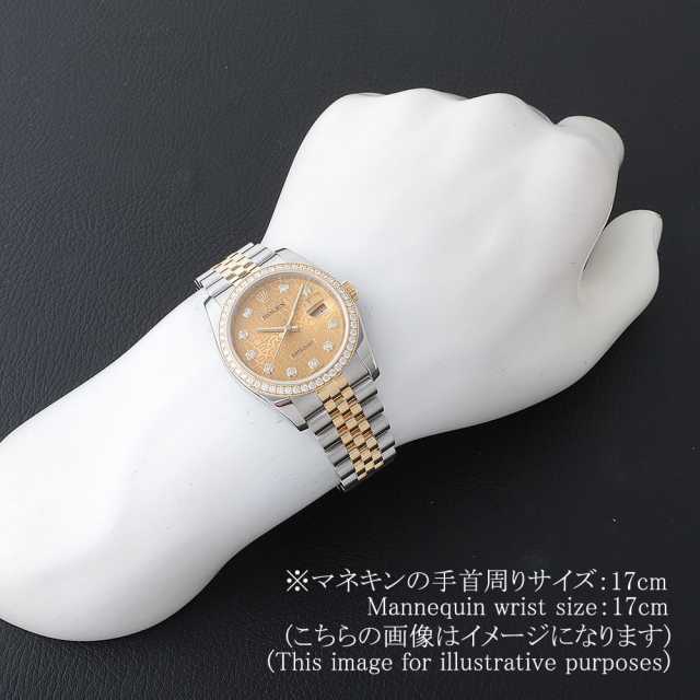 ロレックス デイトジャスト ベゼルダイヤ 10Pダイヤ 116243G シャンパン 彫りコンピューター ランダム番 中古 メンズ