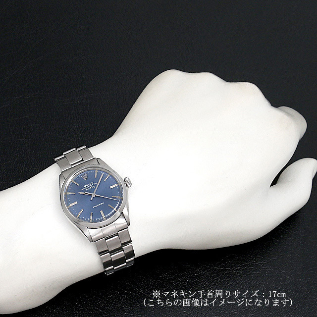ロレックス オイスターパーペチュアル エアキング 5500 ブルー/バー 29番 アンティーク メンズ