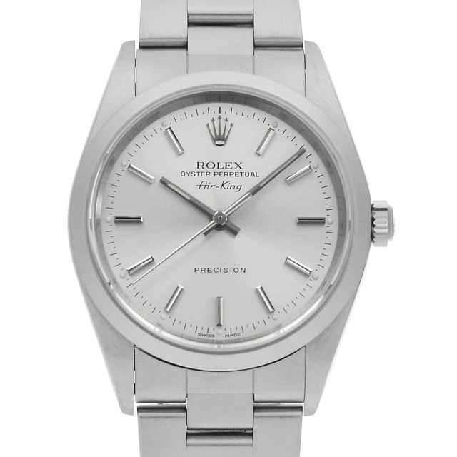 ロレックス エアキング 14000M シルバー バー K番 中古 メンズ