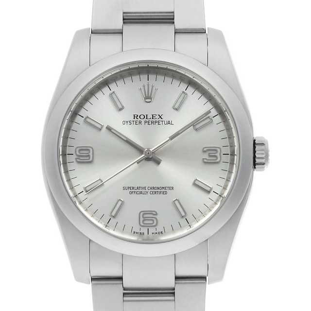 ロレックス オイスターパーペチュアル 116000 シルバー 369ホワイトバー V番 中古 メンズ