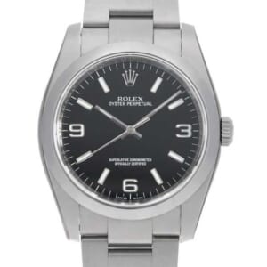 ロレックス オイスターパーペチュアル 116000 ブラック 369ホワイトバー M番 中古 メンズ