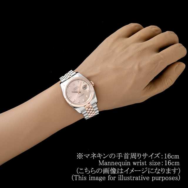 ロレックス デイトジャスト 10Pダイヤ 116231G ピンク ランダム番 中古 メンズ