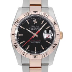 ロレックス ターノグラフ 116261 ブラック バー D番 中古 メンズ
