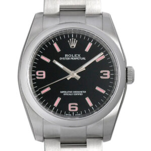ロレックス オイスターパーペチュアル 116000 ブラック/ピンク369 新品 メンズ