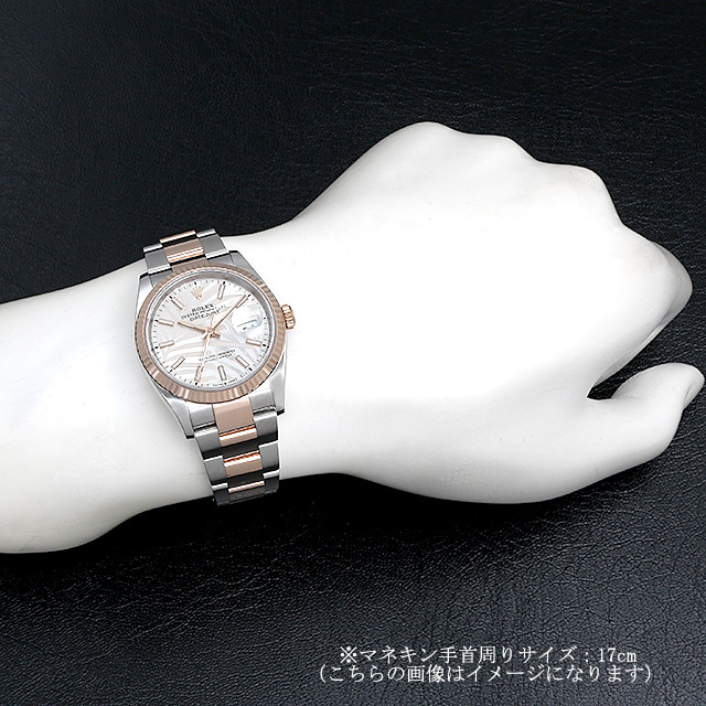 ロレックス デイトジャスト 36 126231 シルバーパームモチーフ/バー/3列/オイスターブレス 新品 メンズ
