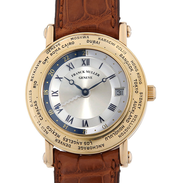 フランクミュラー ワールドタイマー シャンパンゴールド 2800HM38 中古 メンズ