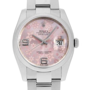 ロレックス デイトジャスト 116200 ピンク フラワー ランダム番 中古 メンズ