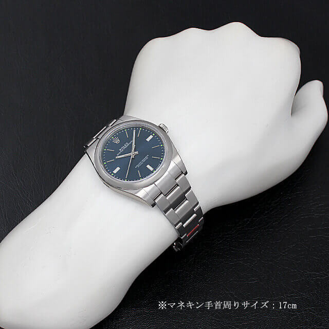 ロレックス オイスターパーペチュアル 39 114300 ブルー ランダム番 中古 メンズ