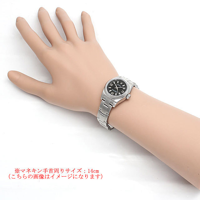 ロレックス オイスターパーペチュアル 176200 ブラック/369ホワイトバー 新品 レディース