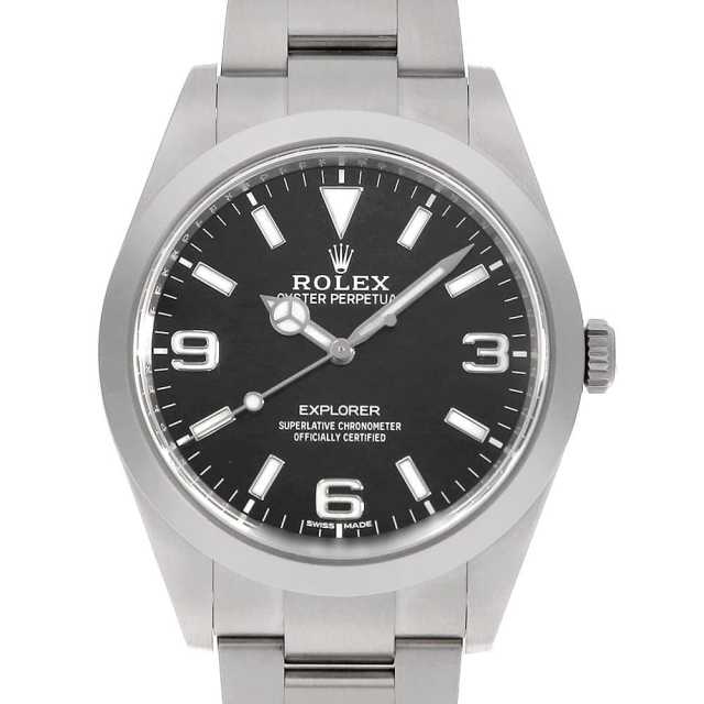 ロレックス エクスプローラーI 後期型 ホワイト369 214270 ブラック ランダム番 中古 メンズ
